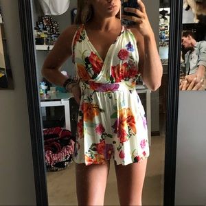 Dressy floral romper